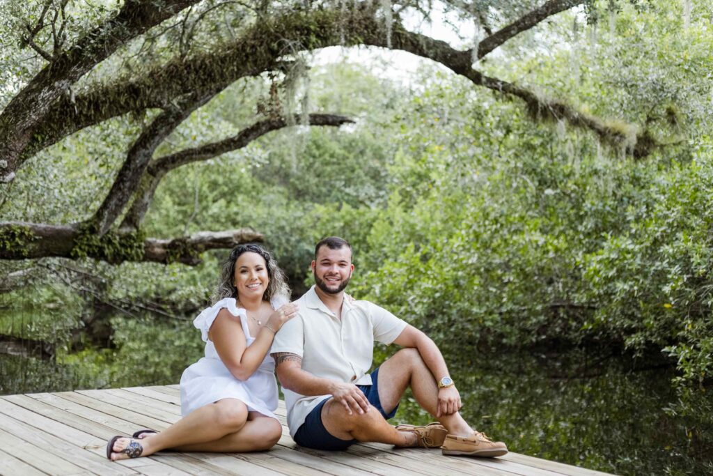 Couple on dock at Koreshan State Park