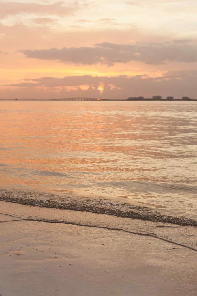 Vibrant sunset on Fort Myers Beach